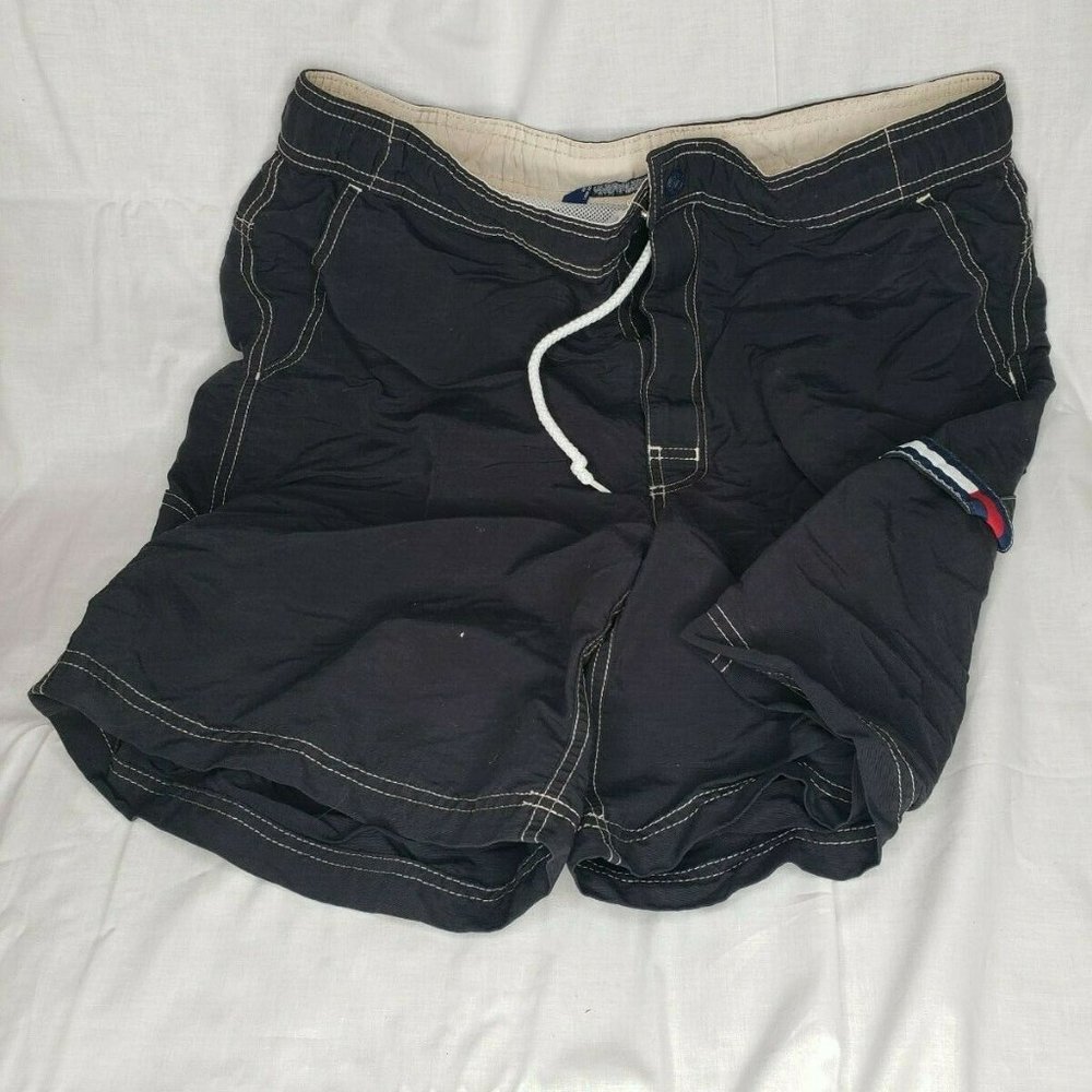 Tommy Hilfiger Black Swim Trunks With Pockets
